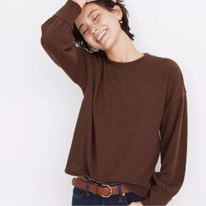 Madewell Women's Brown Crewneck Sweater